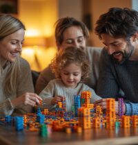 Les heures de jeu en famille avec les constructions magnétiques