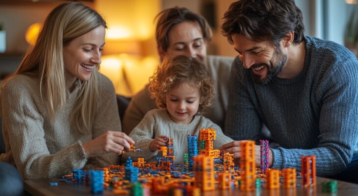 Les heures de jeu en famille avec les constructions magnétiques