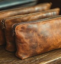 Trousses élégantes en cuir de vachette : l’accessoire indispensable