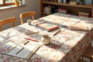 Toile cirée et éducation : faciliter l’apprentissage avec des surfaces faciles à nettoyer