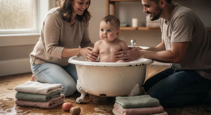 Baignoire bébé : un moment de détente pour bébé et parents