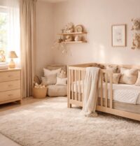 Aménager une chambre cosy pour bébé avec des textiles doux et un mobilier évolutif sécurisé
