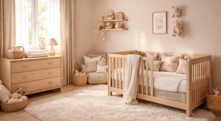 Aménager une chambre cosy pour bébé avec des textiles doux et un mobilier évolutif sécurisé
