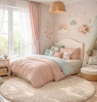 Décorer une chambre d&rsquo;enfant avec des textiles doux et couleurs pastel tendance pour créer un cocon