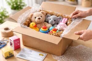 Livraison sécurisée de peluches et jouets avec emballage soigné par La Poste et Mondial Relay