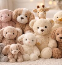 Peluches douces et adorables en cadeau pour enfants avec Jellycat et Steiff