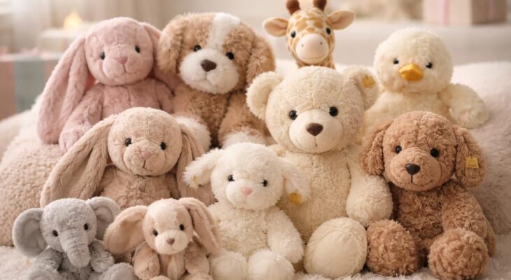 Peluches douces et adorables en cadeau pour enfants avec Jellycat et Steiff