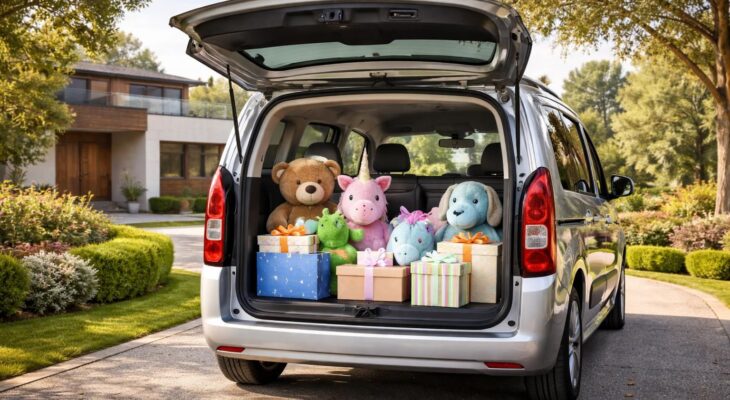 Transporter vos peluches et cadeaux en toute sécurité avec une Citroën Berlingo familiale
