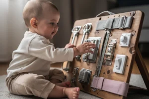 Initiez votre enfant à la busy board : un jeu d’éveil plein de surprises